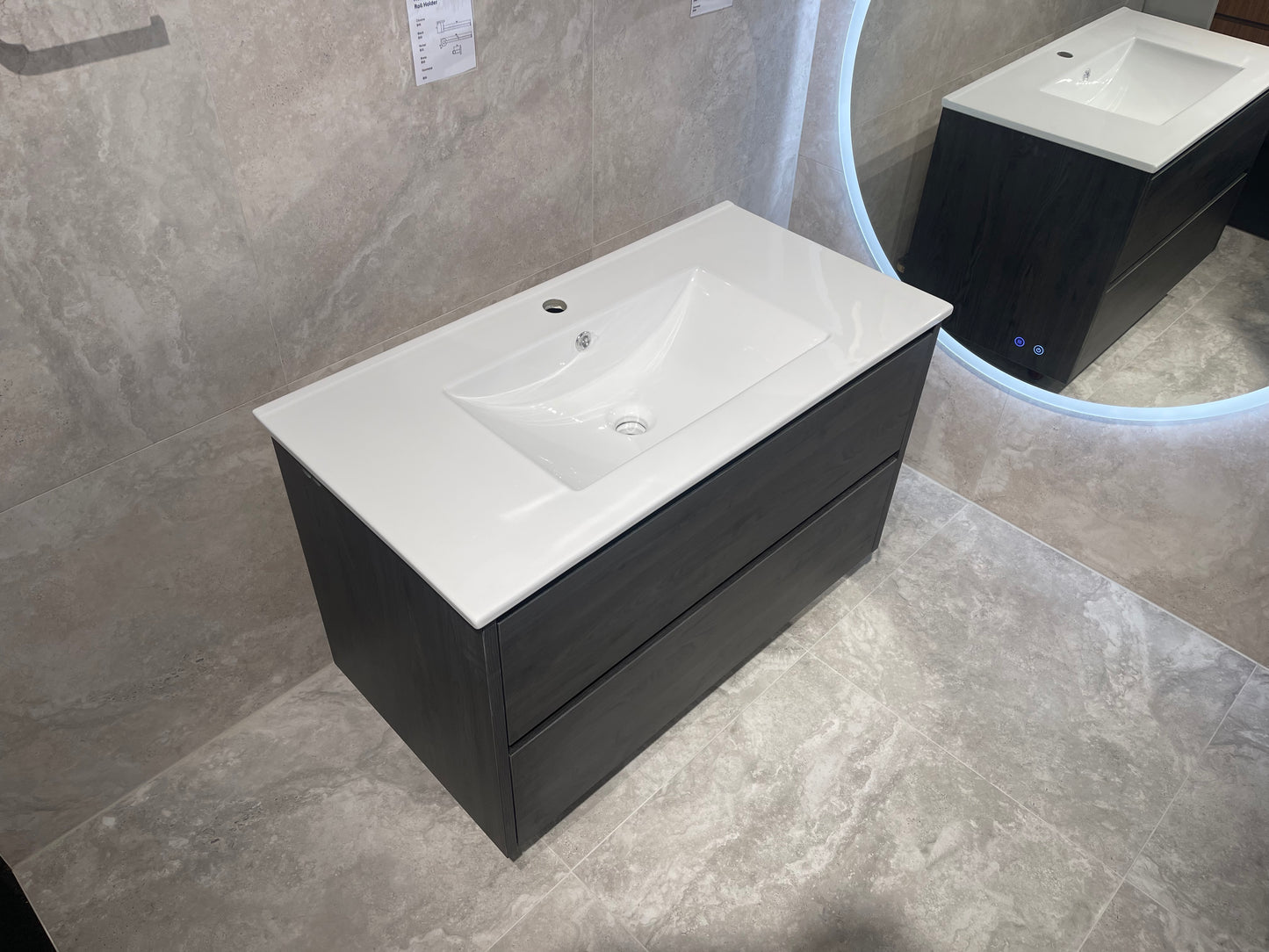 Dew Vanity Standard Top 900mm Fumed Oak