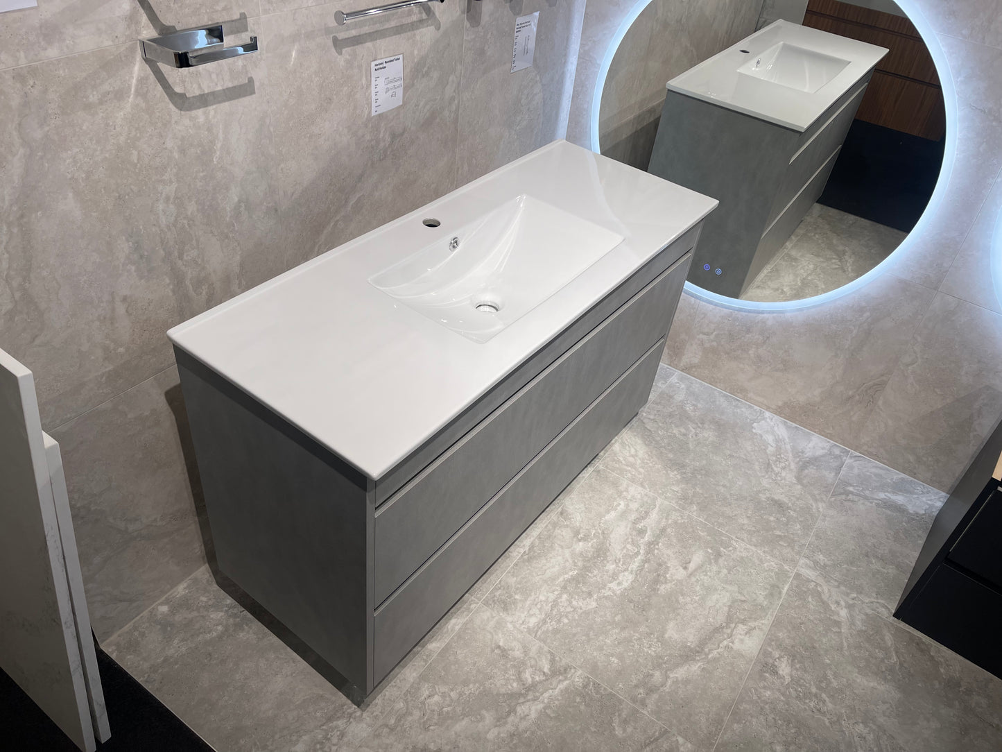 Dew Vanity Standard Top 1200 mm Honed Steel