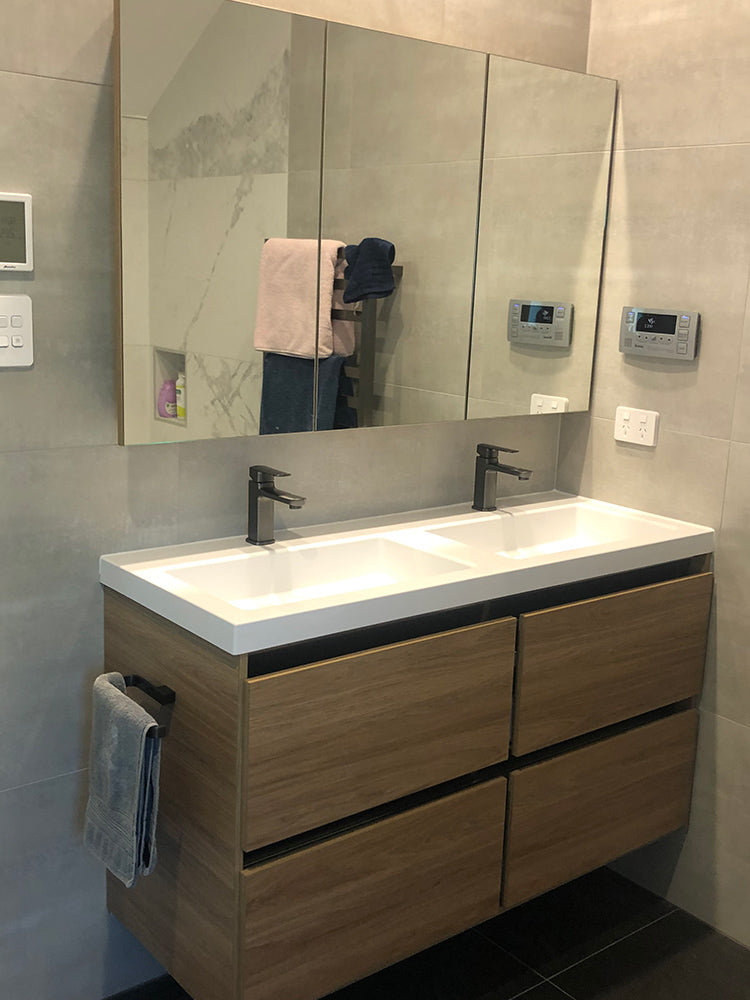 Abode Vanity - 4 Drawers Stone Top Melamine - Ashton Urban Style