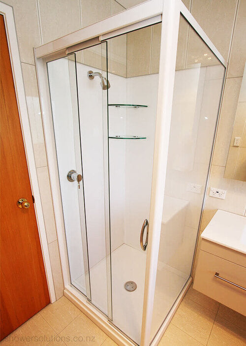 Three-Panel Sliding Shower Door