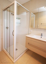 Three-Panel Sliding Shower Door
