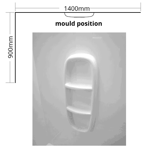 Shower Liner 2 sided 1400×900 Moulded