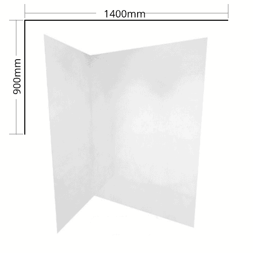Shower Liner 2 sided 1400×900 Flat