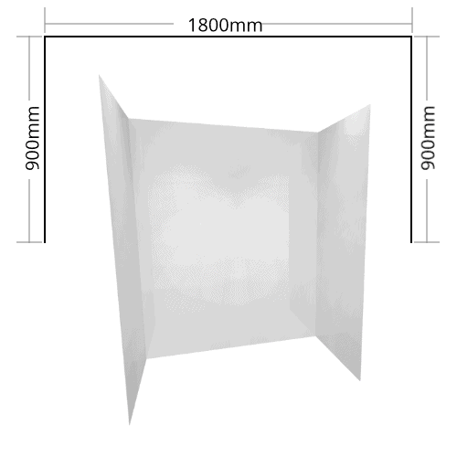Shower Liner 3 sided 1800×900 Flat