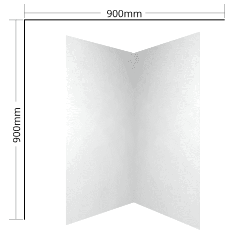 Shower Liner 2 sided 900×900 Flat