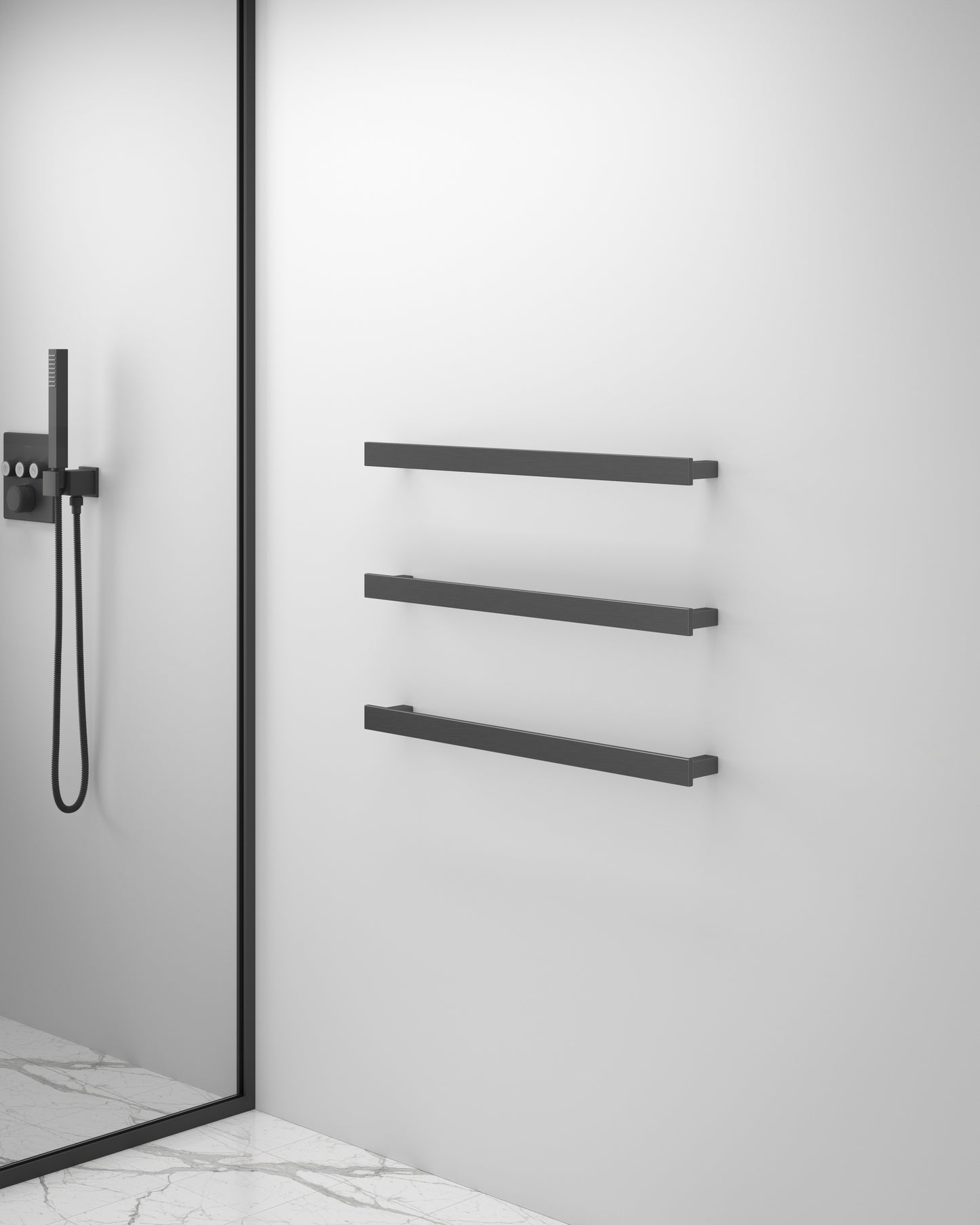 Melody | Square Horizontal Heated Towel Bar 12V 700MM