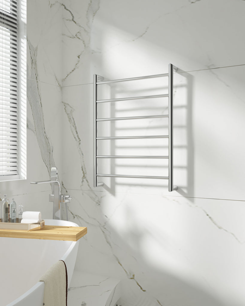 Mondrian | Modern Round Heated Towel Ladder 240V 800x600MM