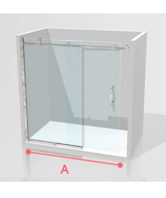 Alcove Frameless Glass Sliding Shower