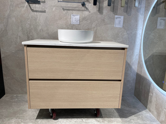 Abode Vanity Stone Top 900mm Perfect Oak