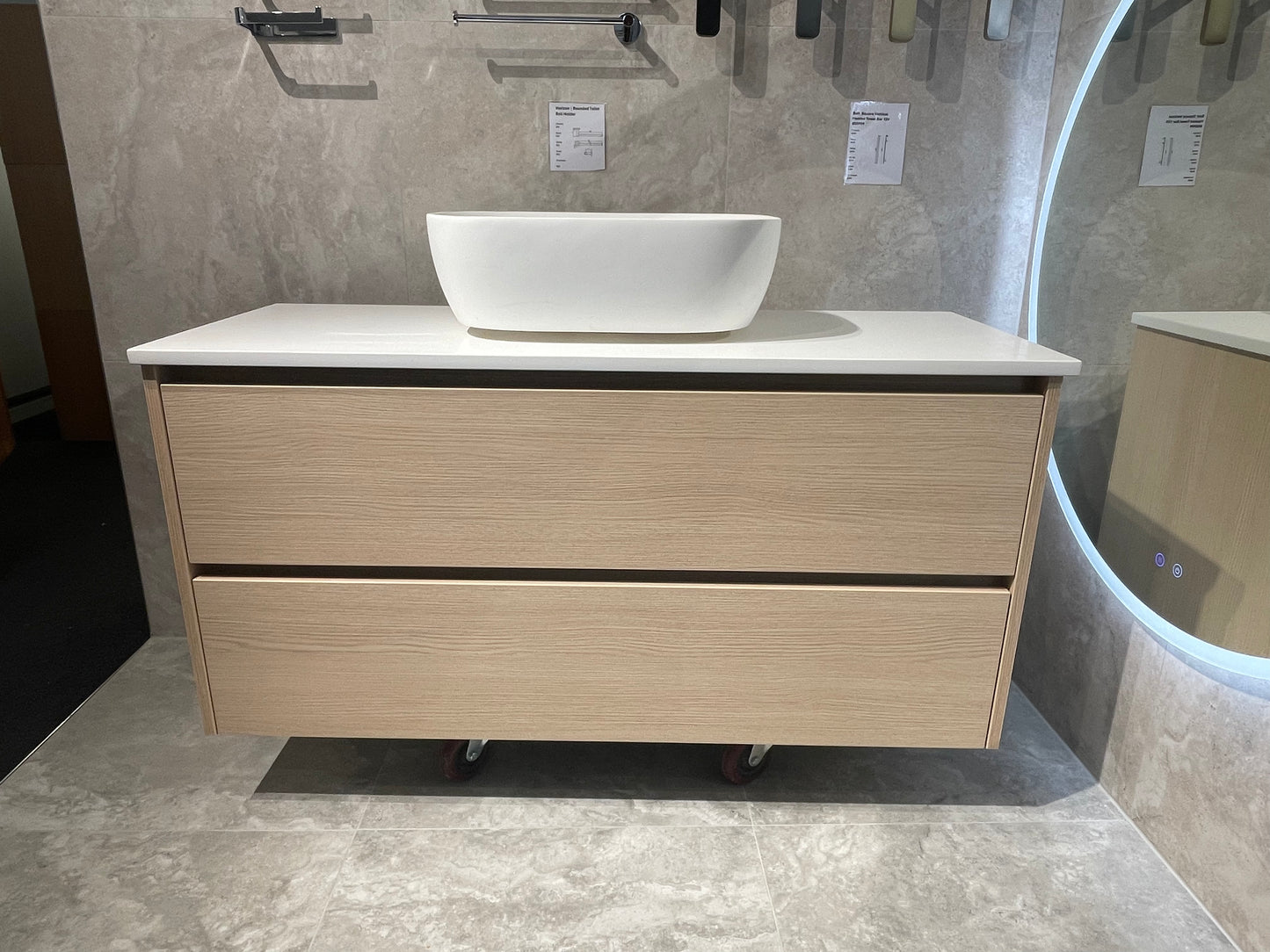 Abode Vanity Stone Top 1200mm Perfect Oak