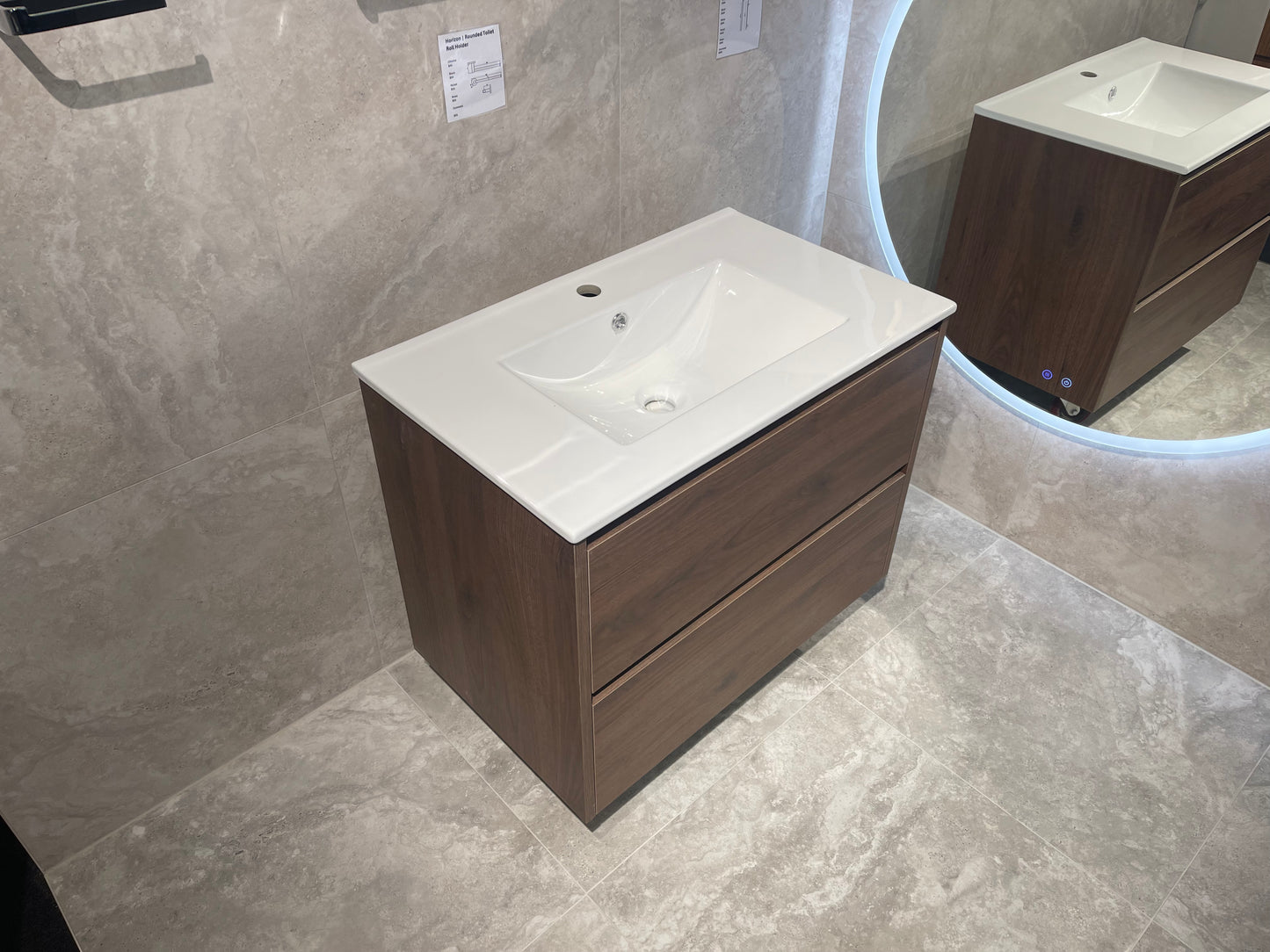 Dew Vanity Standard Top 750mm Walnut