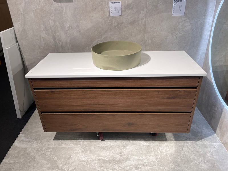 Abode Vanity Stone Top 1200mm Walnut