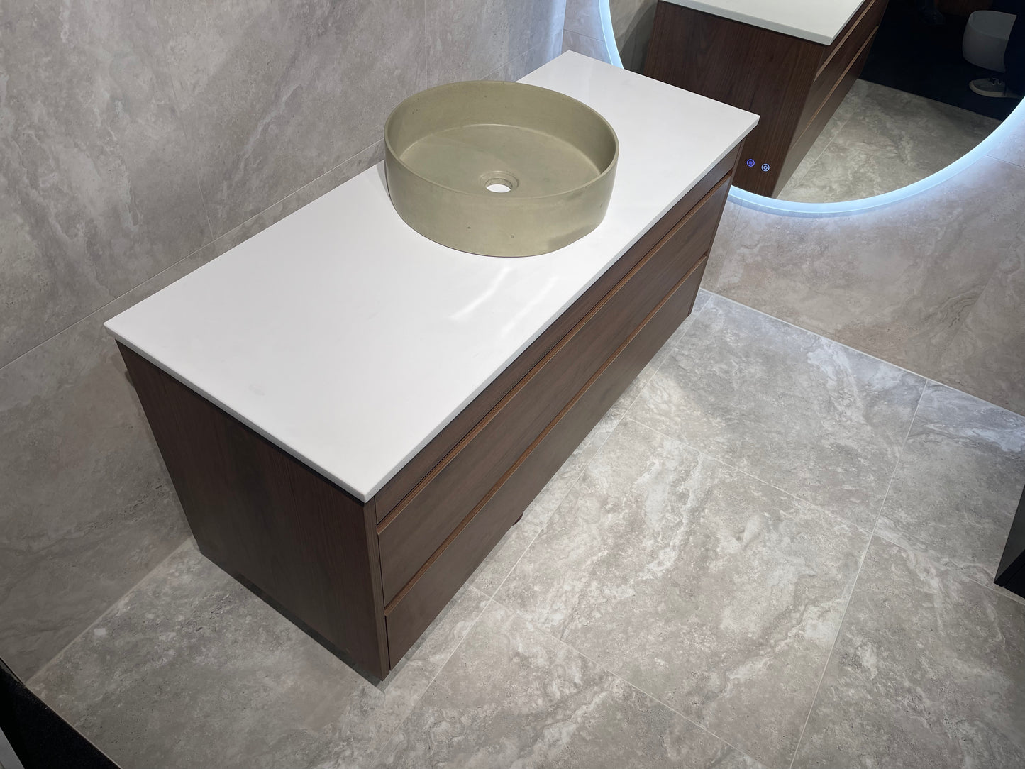 Abode Vanity Stone Top 1200mm Walnut