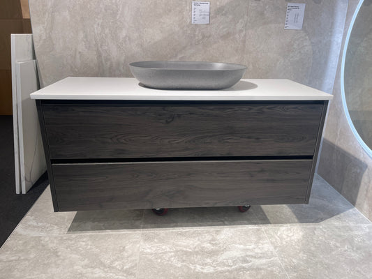 Abode Vanity Stone Top 1200mm Fumed Oak