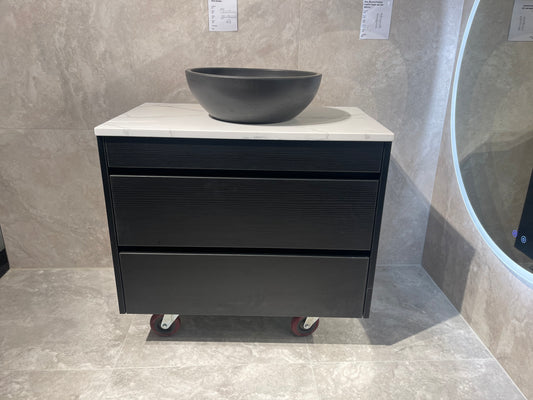 Abode Vanity Stone Top 750mm Black Wilderness