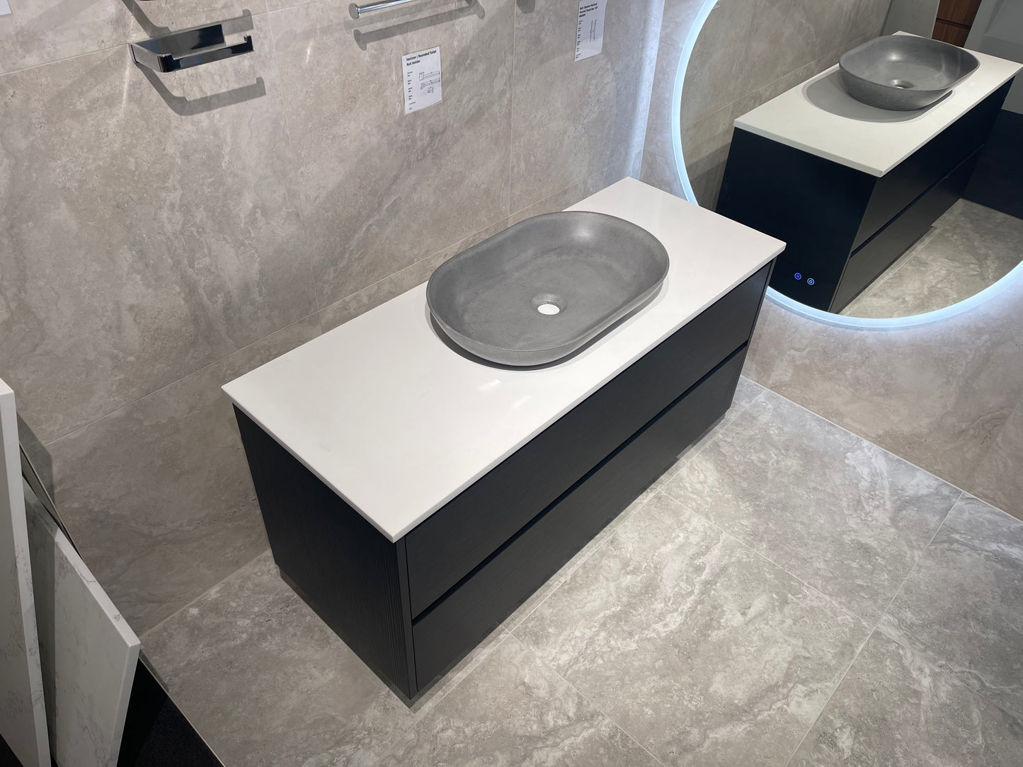 Abode Vanity Stone Top 1200 mm Black Wilderness