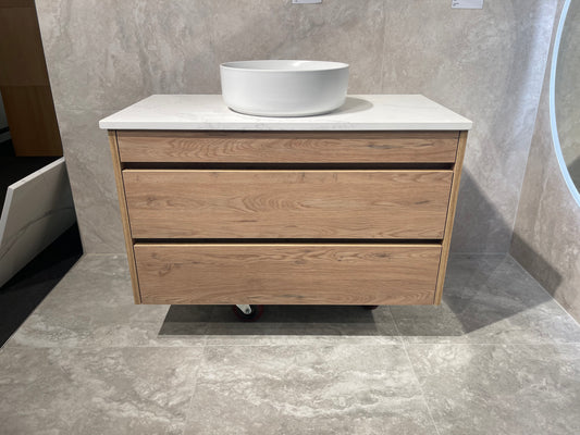 Abode Vanity Stone Top 900 mm French oak