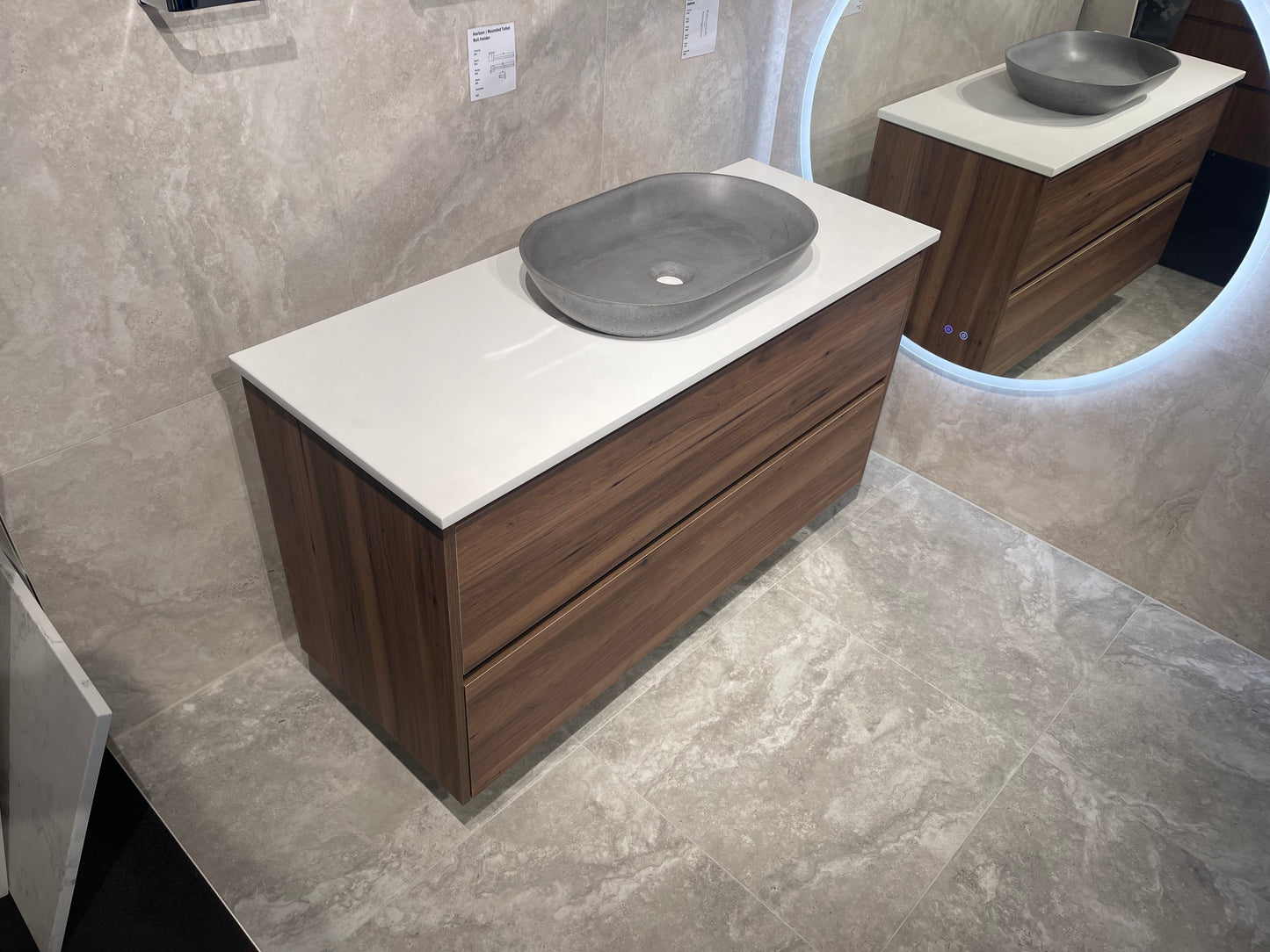 Abode Vanity Stone Top 1200 mm Walnut