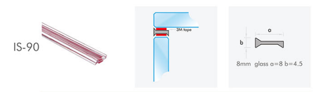 Elmo | Glass Connector Shower Seal for 10 mm glass