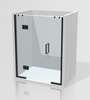 Alcove Frameless Glass Hinged Shower