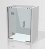 Alcove Frameless Glass Hinged Shower