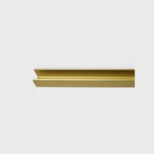 Brushed Brass Frameless Shower Channels