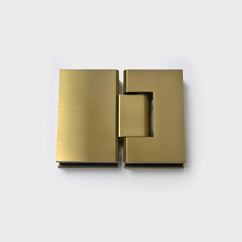 Abode Shower Hinges Wall to Glass Brushed Brass