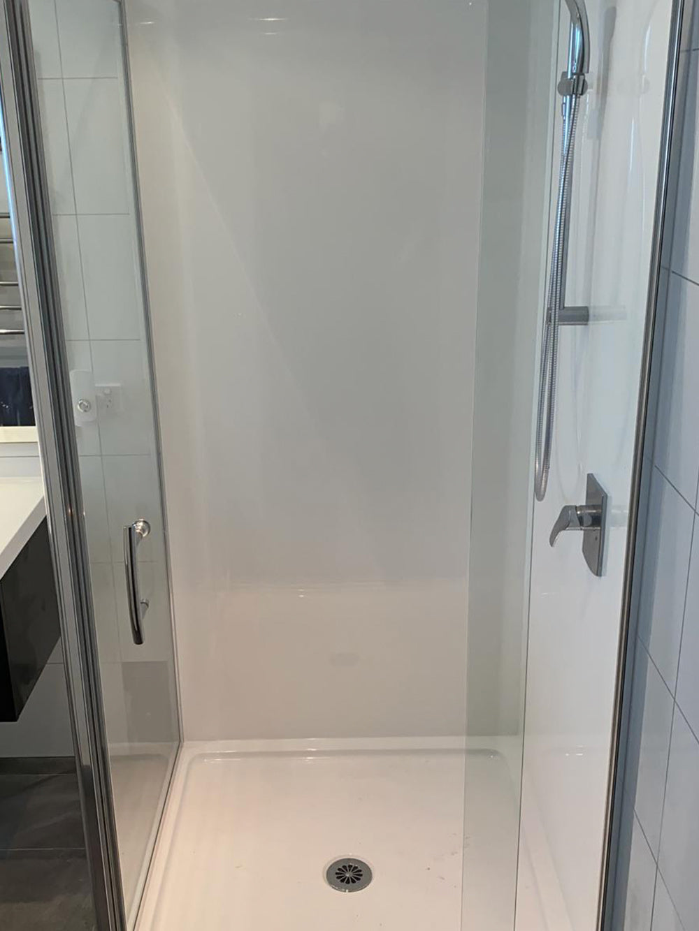 Framed Two Sided Sliding Shower