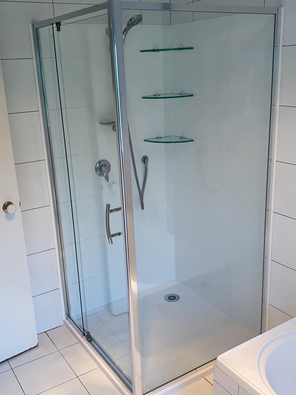 Framed Two Sided Sliding Shower