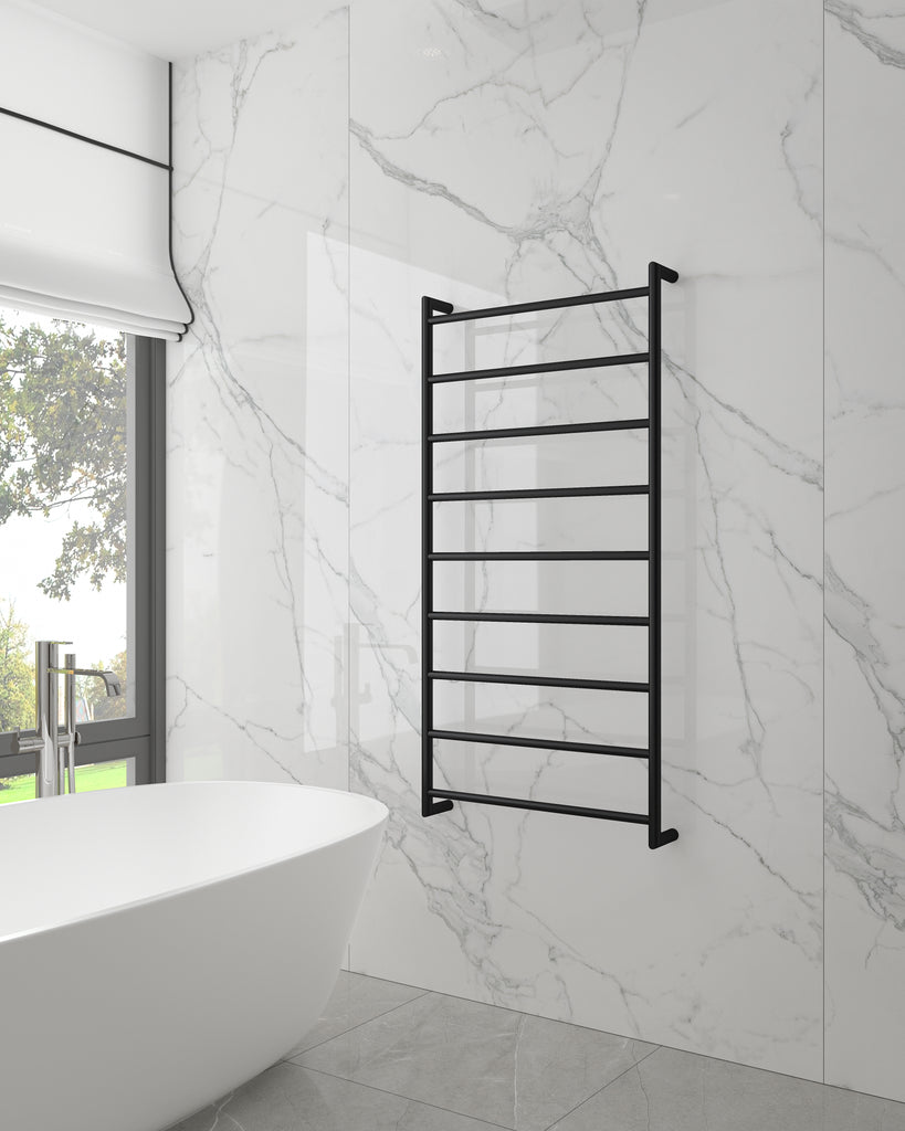 Mondrian | Modern Round Heated Towel Ladder 240V 1200x600MM