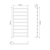 Mondrian | Modern Round Heated Towel Ladder 240V 1200x600MM