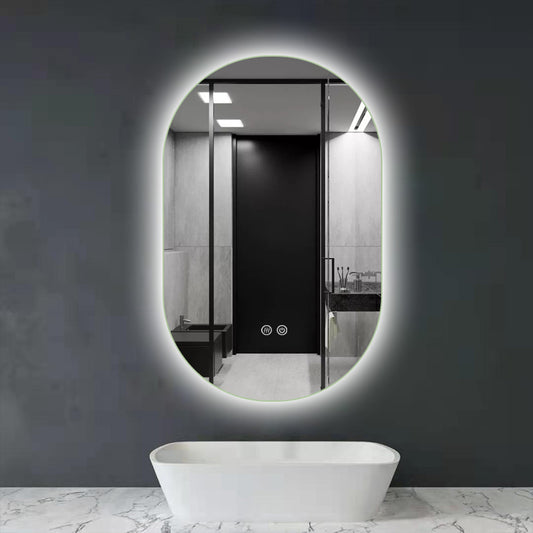 Atom Led Demister Mirror - Oval