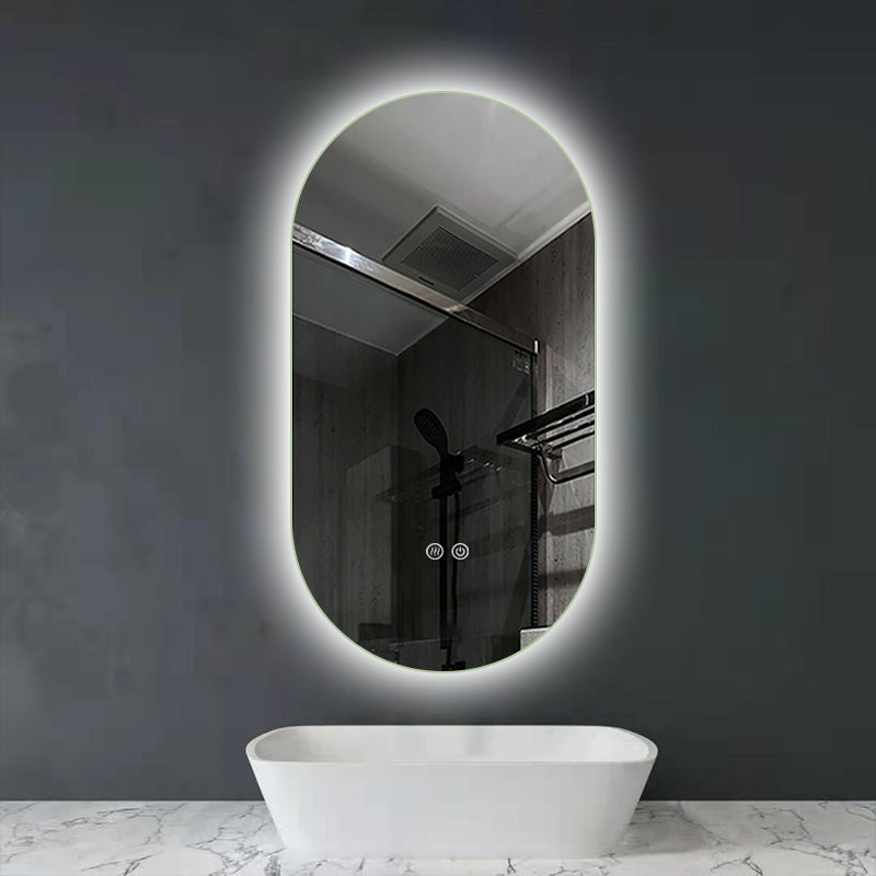 Atom Led Demister Mirror - Oval