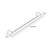 Melody | Round Horizontal Heated Towel Bar 12 Volt 500mm