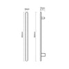 Bolt | Square Vertical Heated Towel Bar 12V 850MM