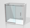 Alcove Frameless Glass Sliding Shower