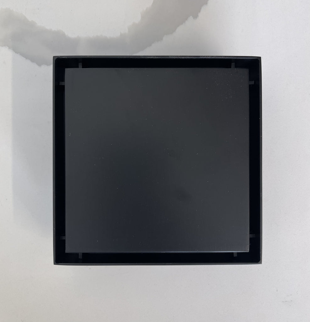 Matte Black Tiled Waste Insert 120 x 120 mm