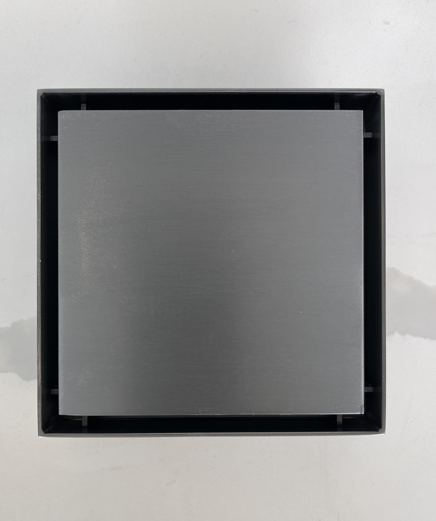 Gunmetal Tiled Waste Insert 120 x 120 mm