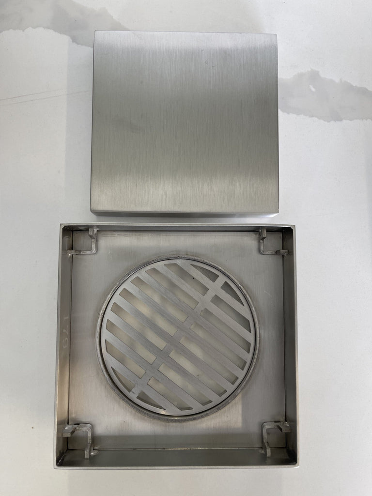 Stainless Steel Tiled Waste Insert 120 x 120 mm