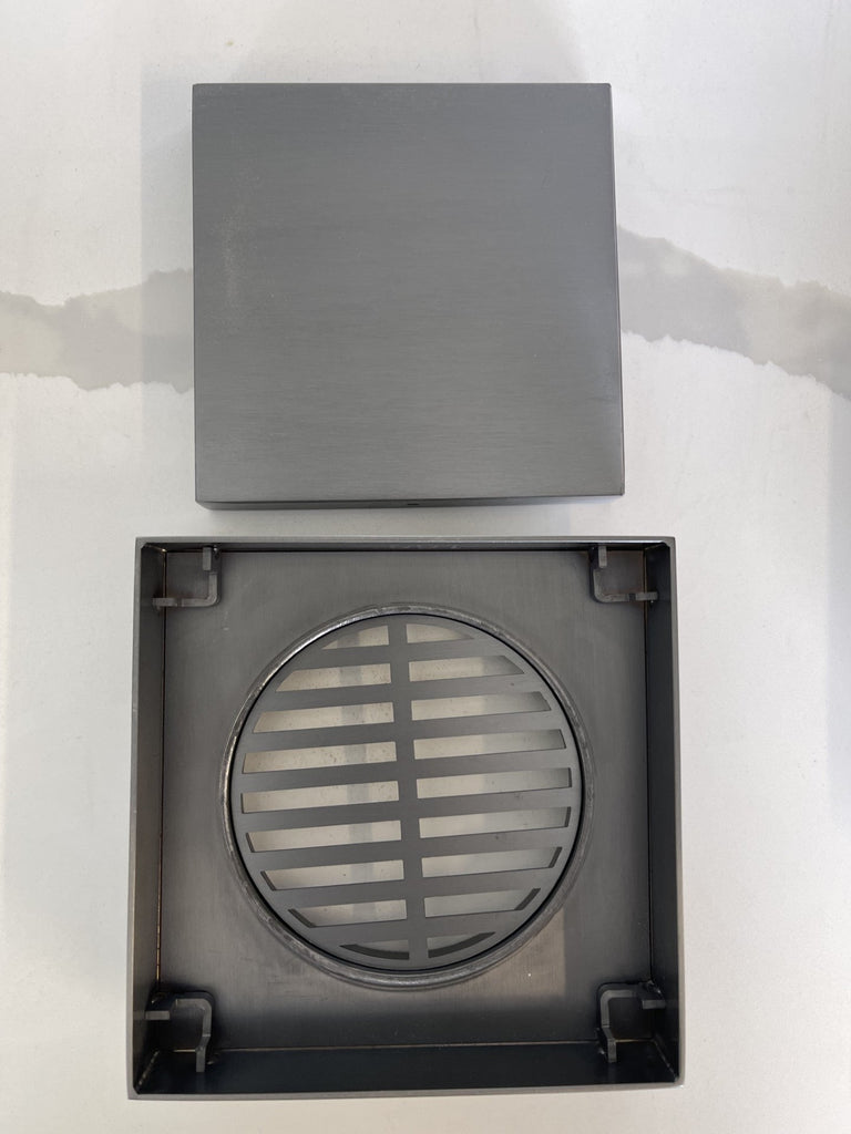 Gunmetal Tiled Waste Insert 120 x 120 mm