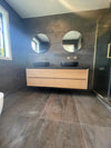 Abode Vanity & Stone Top - Oak Veneer Finish