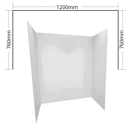 Shower Liner 3 sided 760x1200x760 Flat