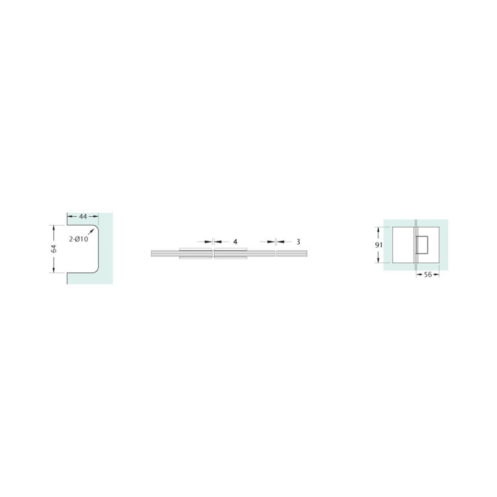 Abode Shower Hinges 180 Degree