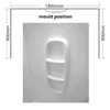 Shower Liner 3 sided 1800×900 Moulded