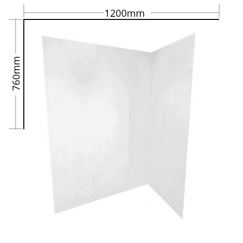 Shower Liner 2 sided 1200×760 Flat