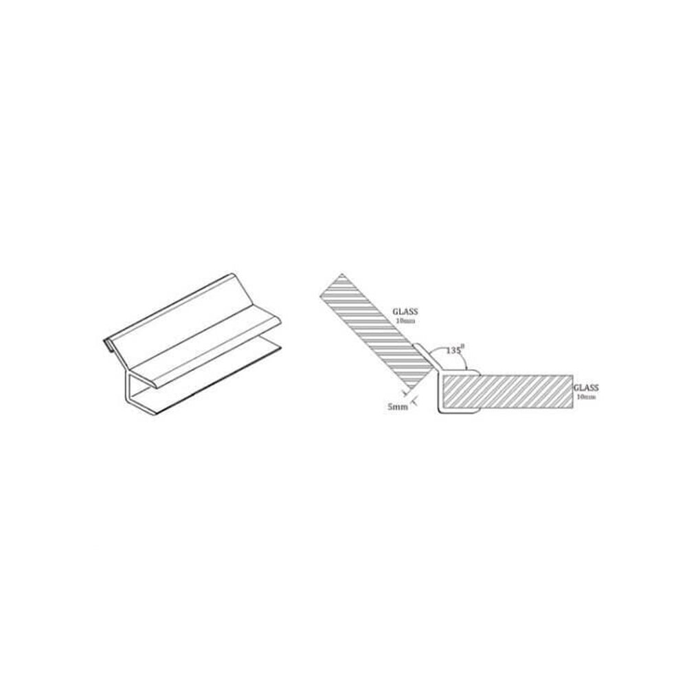 Frameless Shower Door Side Seals For 8-10mm Glass