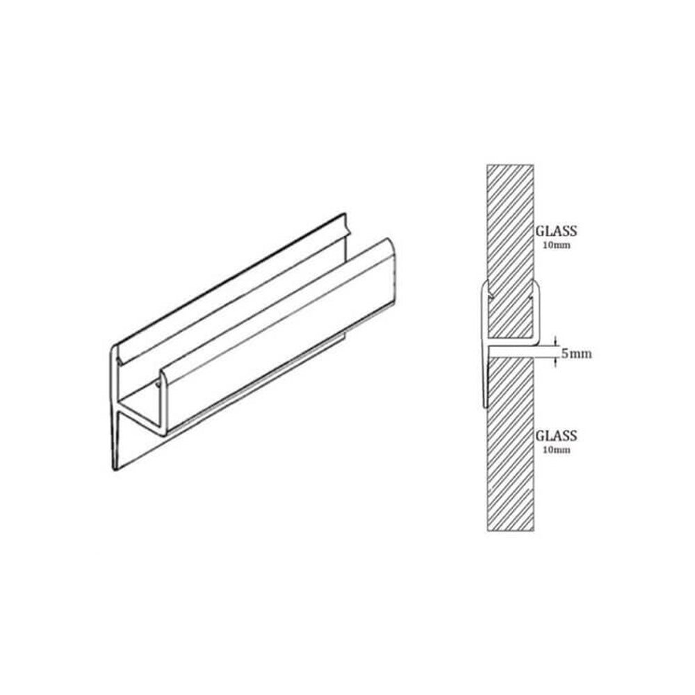 Frameless Shower Door Side Seals For 8-10mm Glass