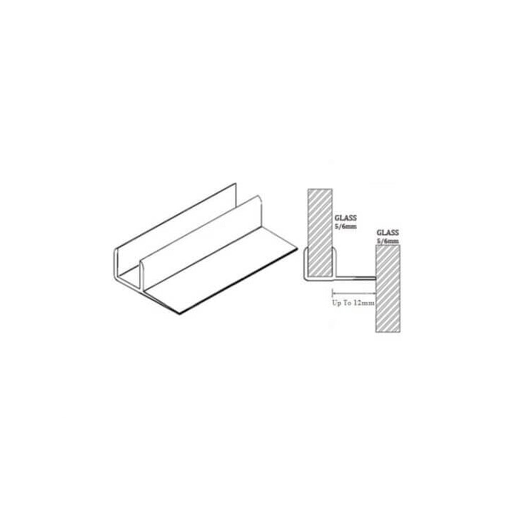 Frameless Shower Door Side Seals For 8-10mm Glass