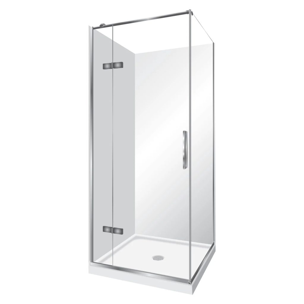Frameless 2 Sided Square Showers - premium frameless shower hardware available in NZ